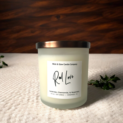 Real Love Luxury Scented Candle - Wick and Glow Candle Company™