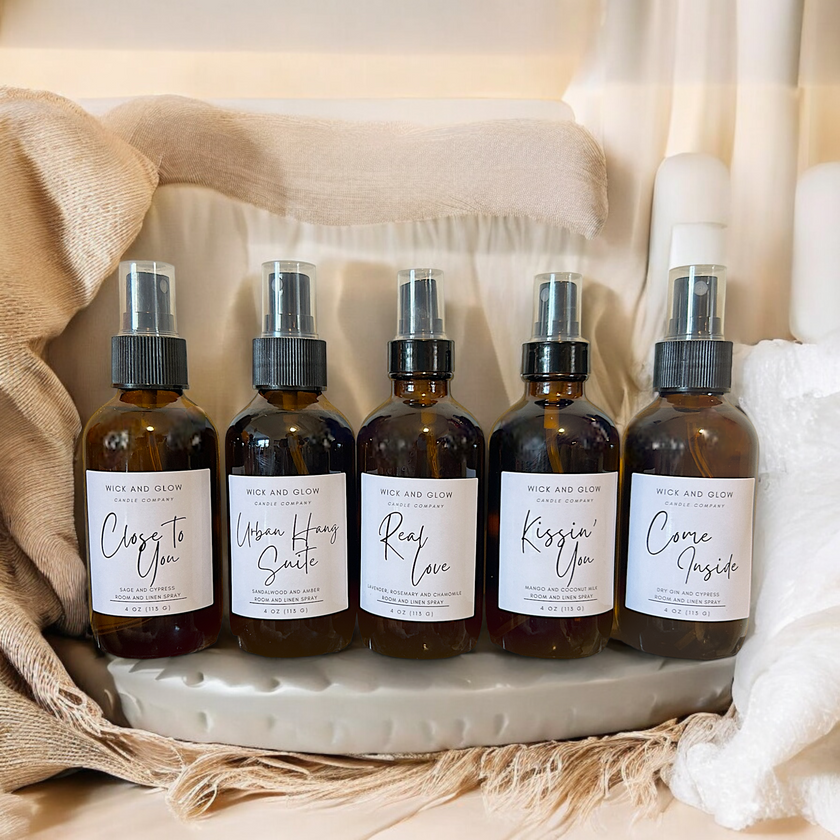 Brand Nu Vibes Room and Linen Sprays - Wick and Glow Candle Company™