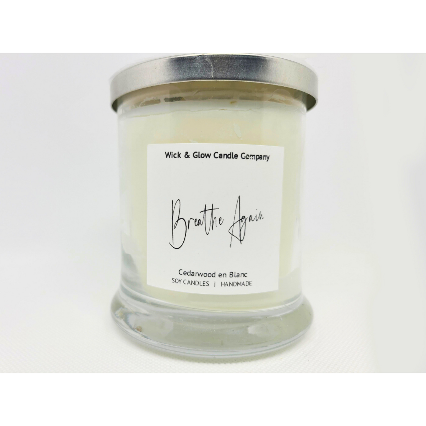 Breathe Again-Cedarwood en Blanc Luxury Scented Candle