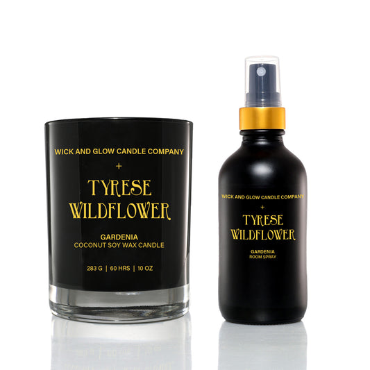 Wildflower - Gardenia Candle and Room Spray | Tyrese x Wick and Glow