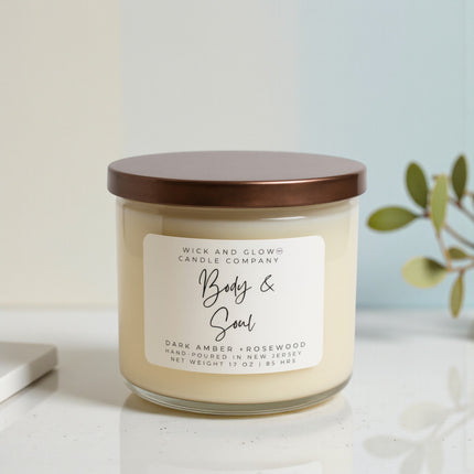Body and Soul | Dark Amber & Rosewood Luxury Soy Candle
