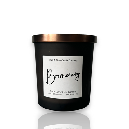 Boomerang-Black Currant and Jasmine Luxury Scented Candle