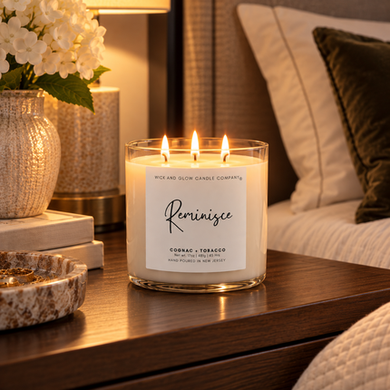 Reminisce | Luxury Soy Wax Candle – Cognac & Tobacco