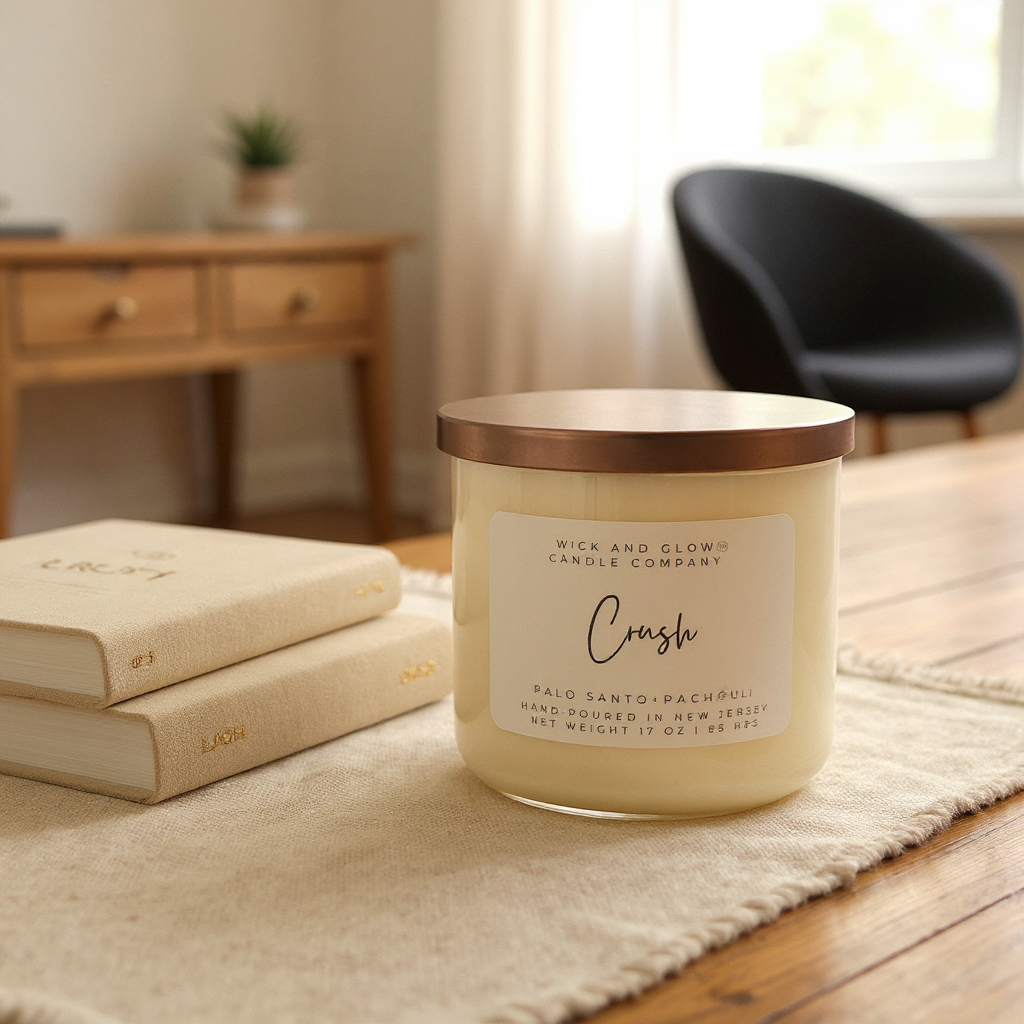 Crush Candle | Patchouli and Sandalwood | 3 wick candle