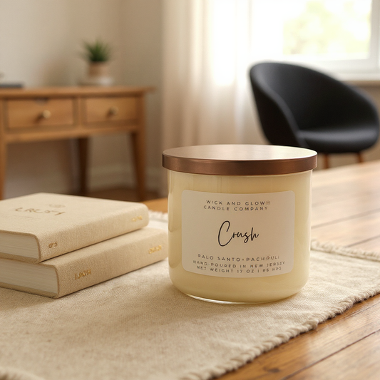 Crush Candle | Patchouli and Sandalwood | 3 wick candle