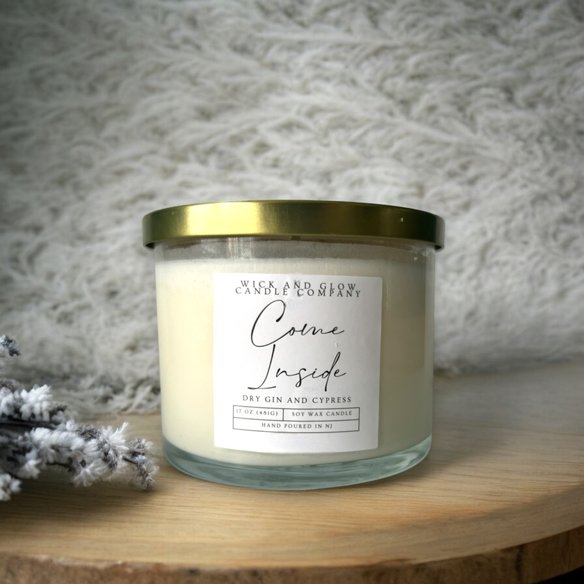Come Inside Luxury Scented Candle - Wick and Glow Candle Company™