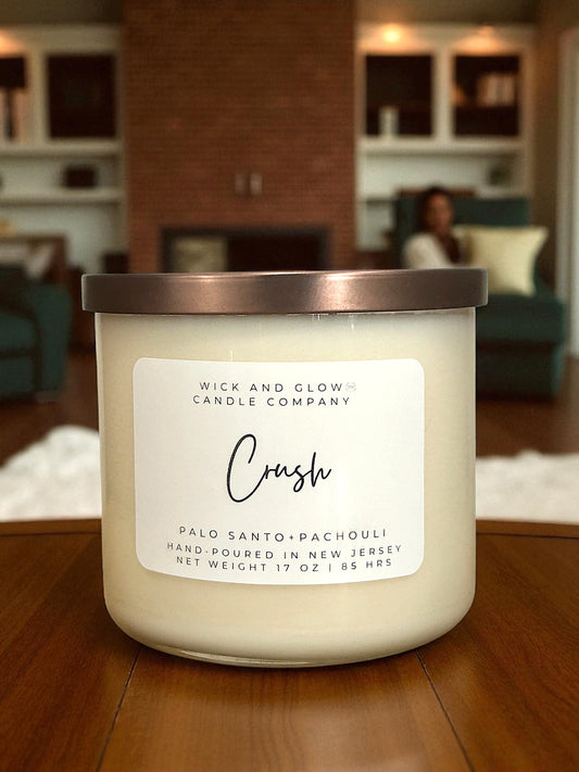 Crush Candle | Patchouli and Sandalwood | 3 wick candle