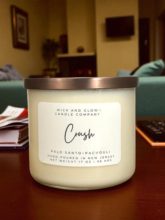 Crush Candle | Patchouli and Sandalwood | 3 wick candle