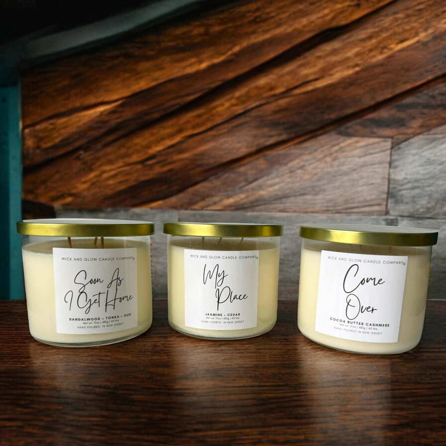 Fall 4 U Luxury 3 Wick Candle Set