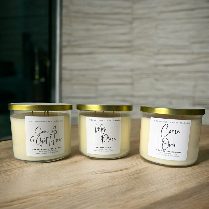 Fall 4 U Luxury 3 Wick Scented Candle Set - Wick and Glow Candle Company™