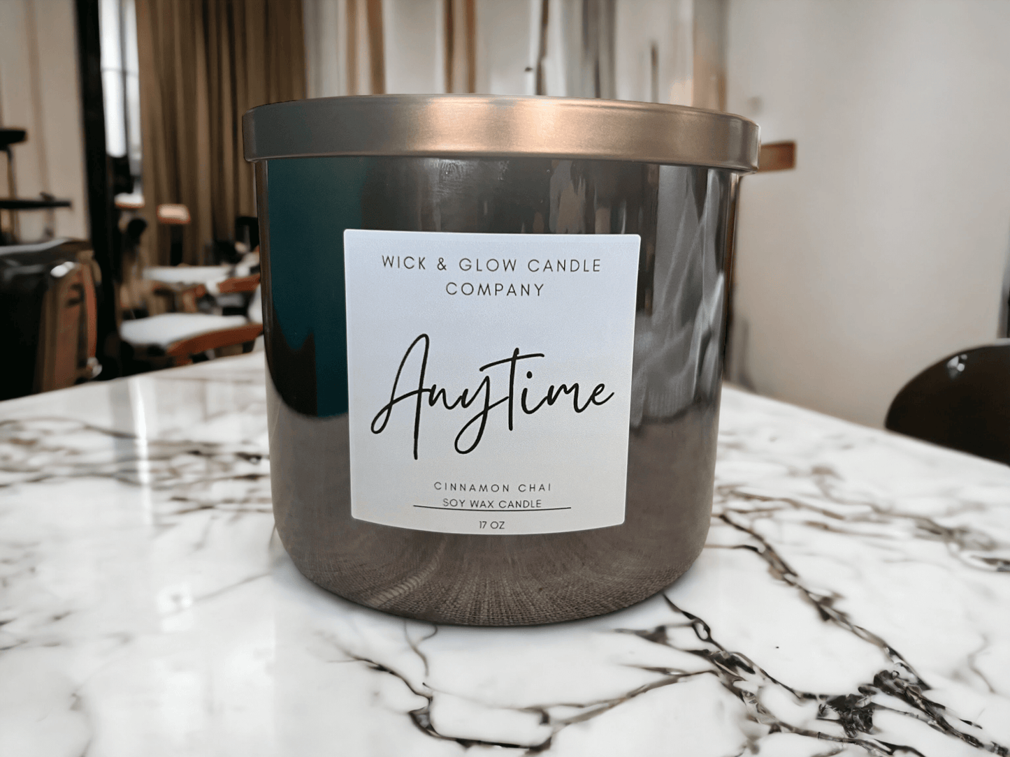 Anytime Cinnamon Chai Scented Soy Wax Candle