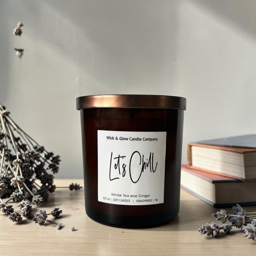Let’s Chill | Luxury Soy Wax Candle – White Tea & Ginger