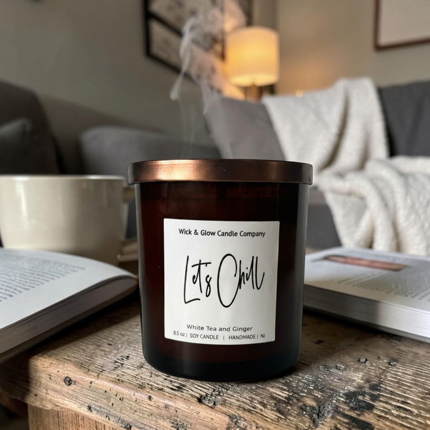 Let’s Chill | Luxury Soy Wax Candle – White Tea & Ginger