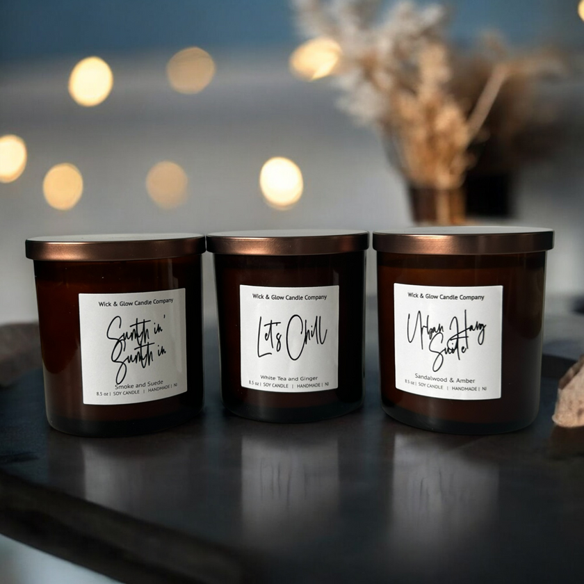 Men of R&B Luxury Scented Candle Set - Wick and Glow Candle Company™