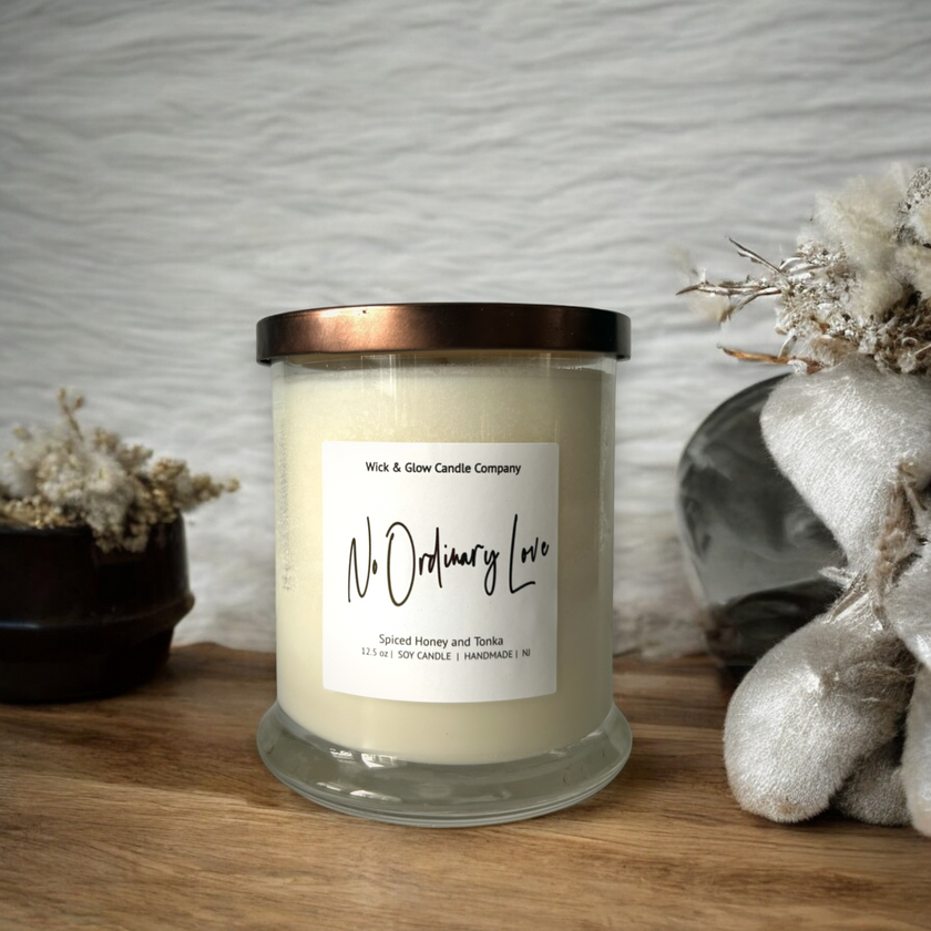 No Ordinary Love - Spice Honey and Tonka Luxury Scented Candle - Wick and Glow Candle Company™