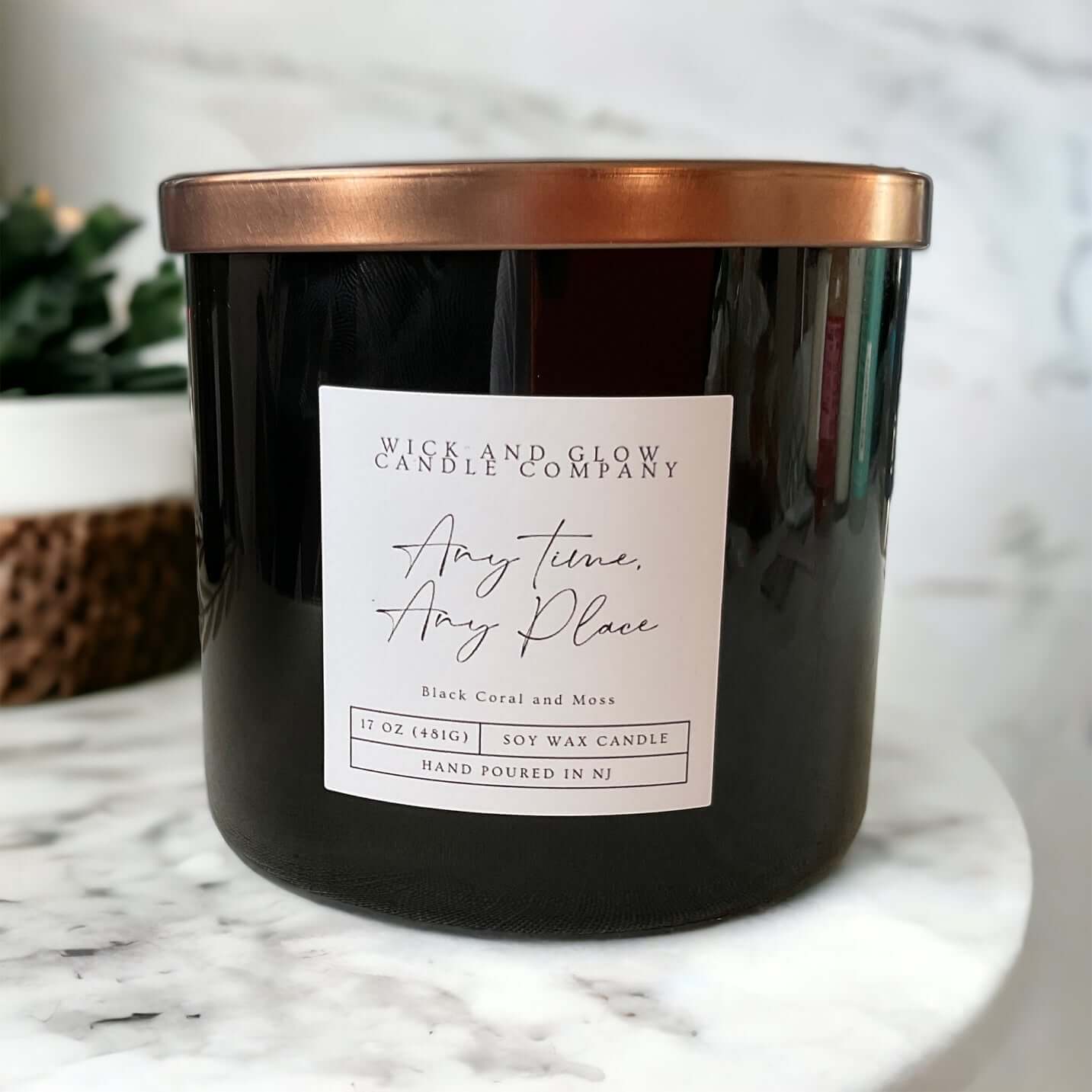 Anytime, Any Place-Black Coral and Sea Moss Scented Candle