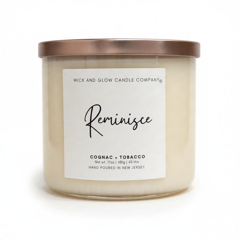 Reminisce | Luxury Soy Wax Candle – Cognac & Tobacco