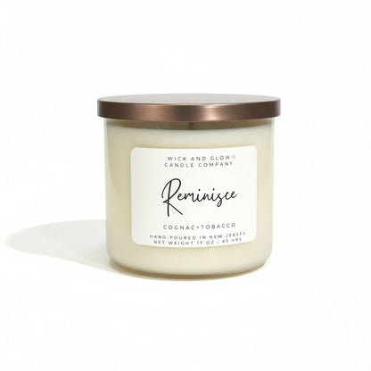 Reminisce –Cognac & Tobacco |  17 oz  Luxury Soy Candle