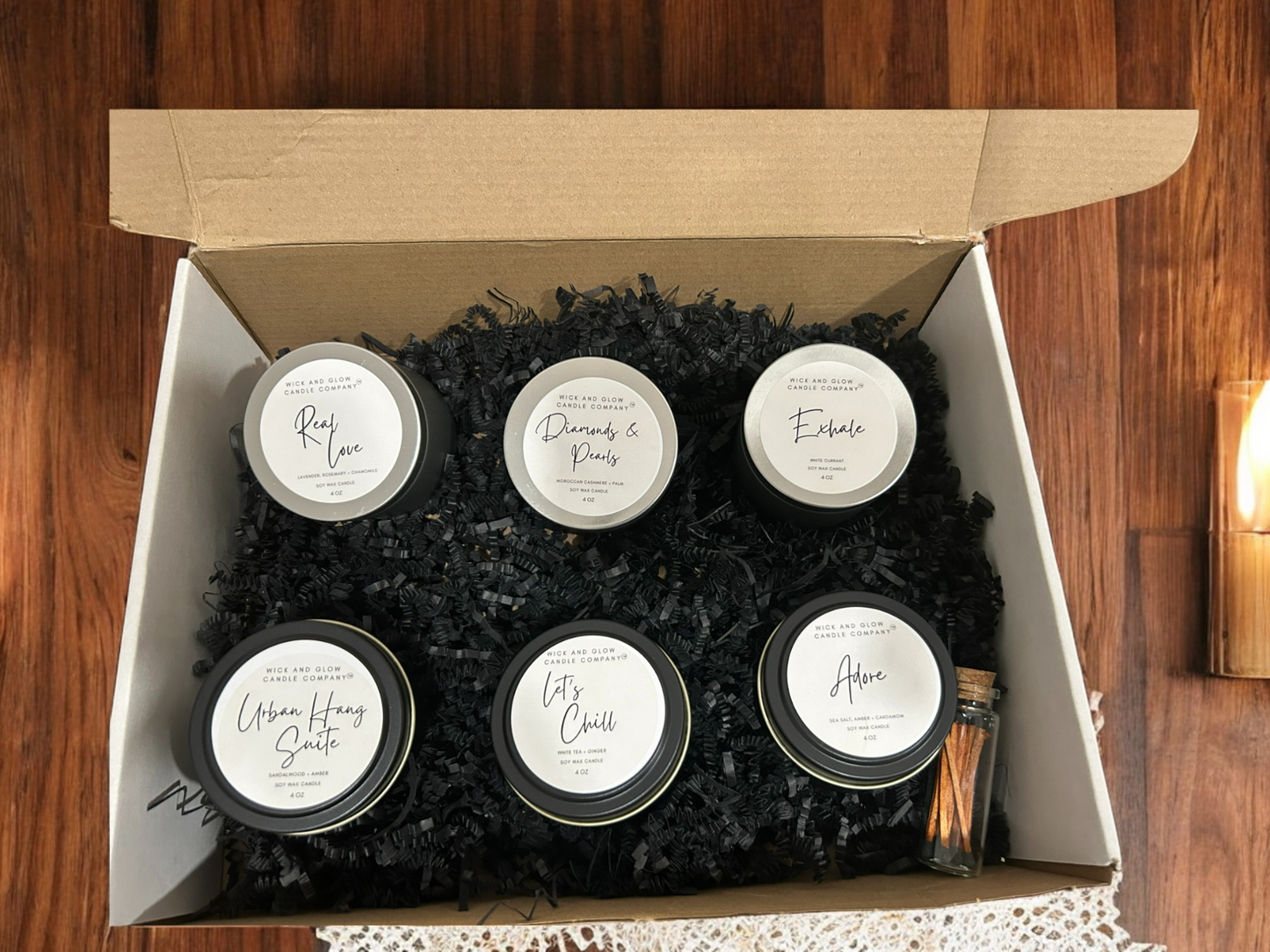 R&B Candle Sampler Pack | 6 -4 oz Scented Candles