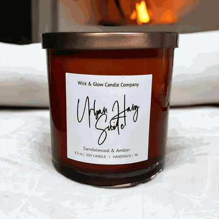Urban Hang Suite- Sandalwood and Amber Luxury Candle - Wick and Glow Candle Company™