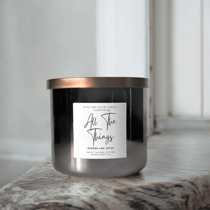 All The Things Luxury Soy Wax Candle – Ginger and Spice - Wick and Glow Candle Company®
