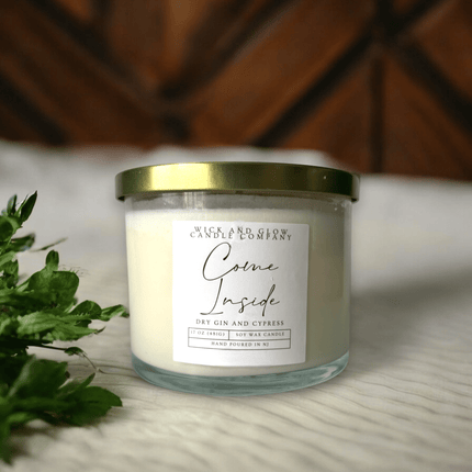Come Inside Luxury Scented Candle - Wick and Glow Candle Company®