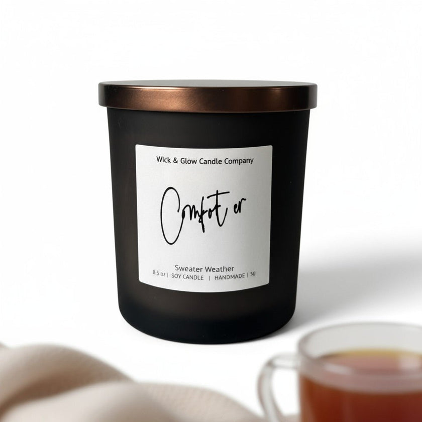 Comforter | Luxury Soy Wax Candle – Sage, Juniper & Eucalyptus - Wick and Glow Candle Company®