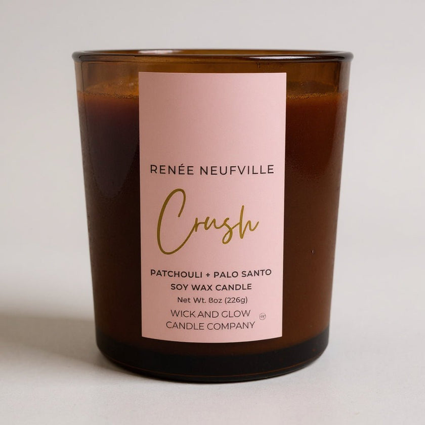 Crush — Patchouli & Palo Santo Candle (8.5 oz) - Wick and Glow Candle Company®
