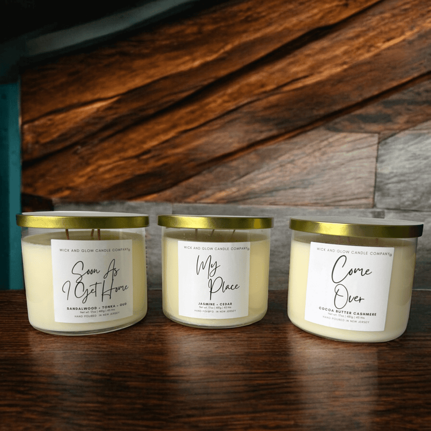 Fall 4 U | Luxury Soy Wax Candle Collection | 3 Wick Fall Candle Set - Wick and Glow Candle Company®