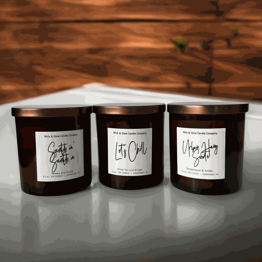 Men of R&B Luxury Scented Candle Set - Wick and Glow Candle Company®