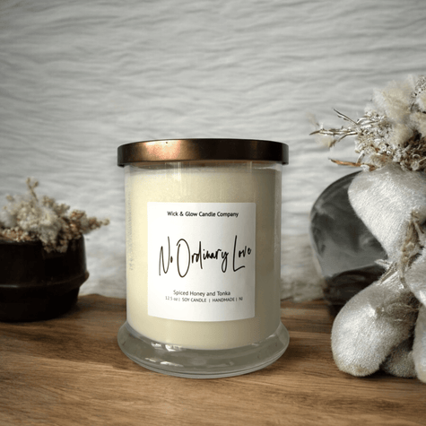 No Ordinary Love - Spice Honey and Tonka Luxury Scented Candle - Wick and Glow Candle Company®