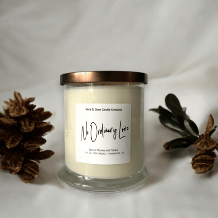 No Ordinary Love - Spice Honey and Tonka Luxury Scented Candle - Wick and Glow Candle Company®