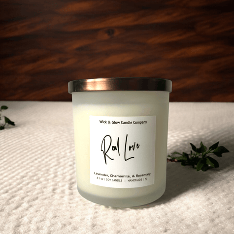Real Love Luxury Scented Candle - Wick and Glow Candle Company®