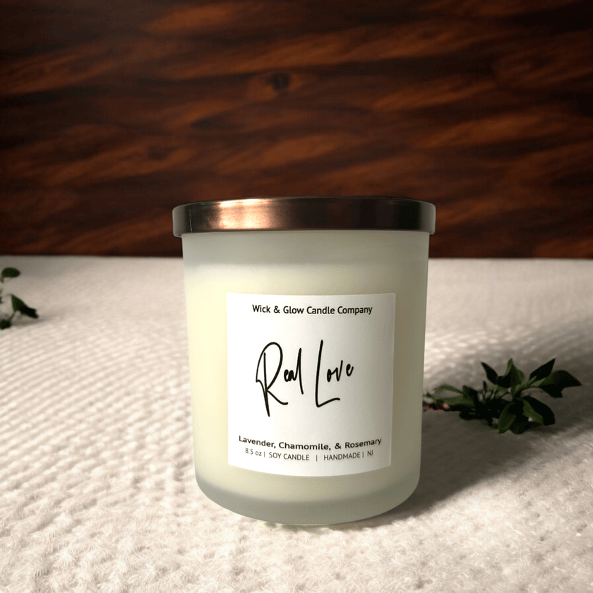 Real Love Luxury Scented Candle - Wick and Glow Candle Company®