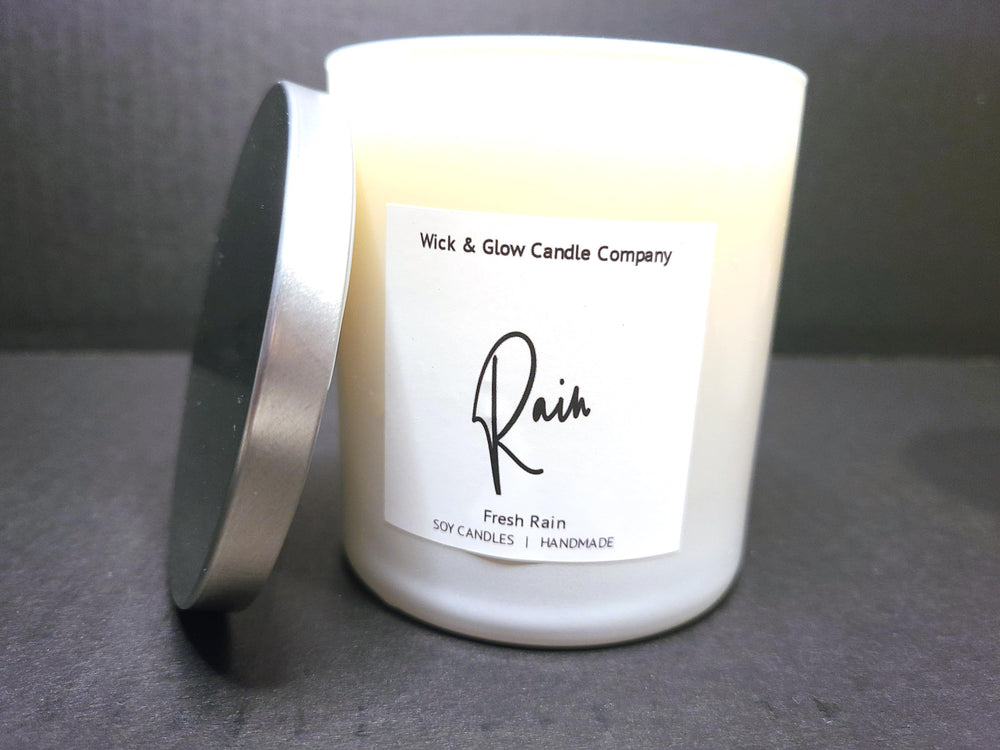 Rain Luxury Scented Candle - The Wick and Glow Candle Company