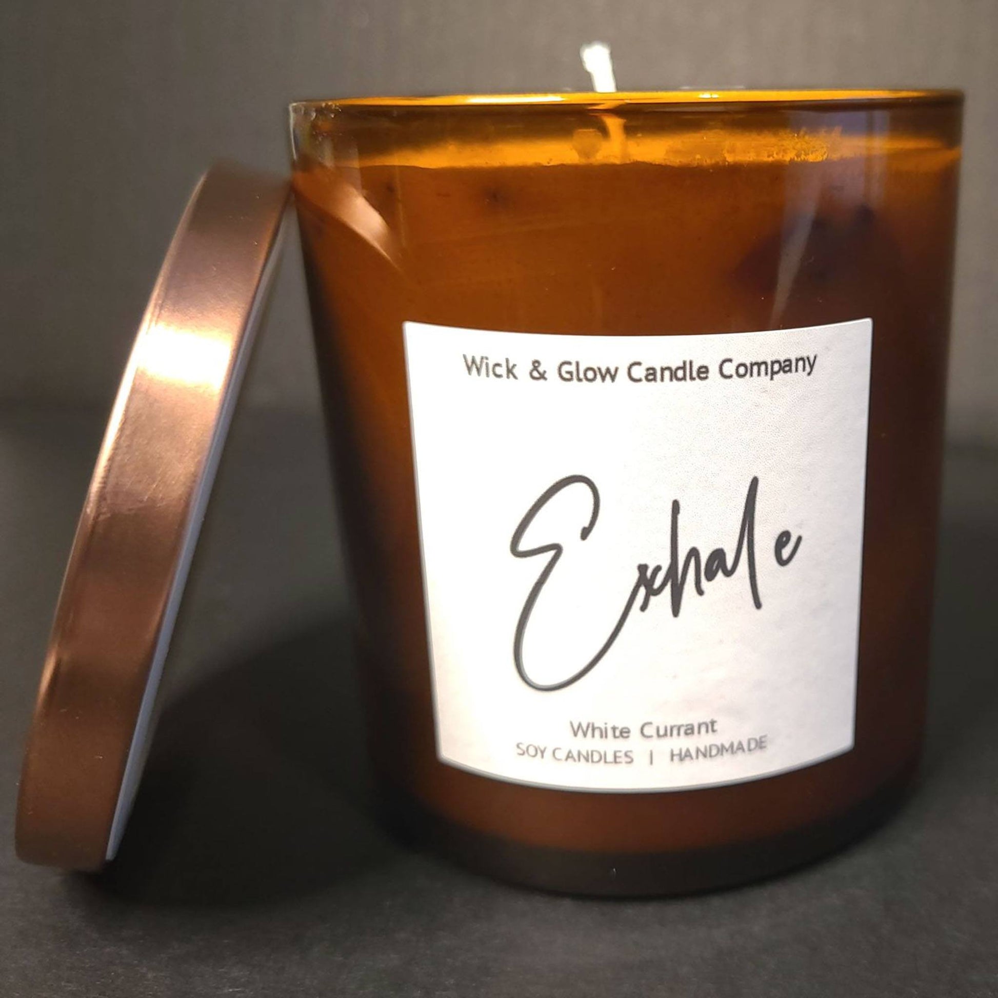 Exhale-White Currant Luxury Scented Candle - The Wick and Glow Candle Company