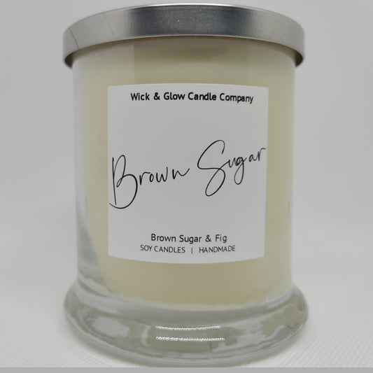 Brown Sugar Luxury Scented Candle - The Wick and Glow Candle Company
