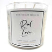 Real Love-3 Wick -Luxury Scented Candle - Wick and Glow Candle Company™