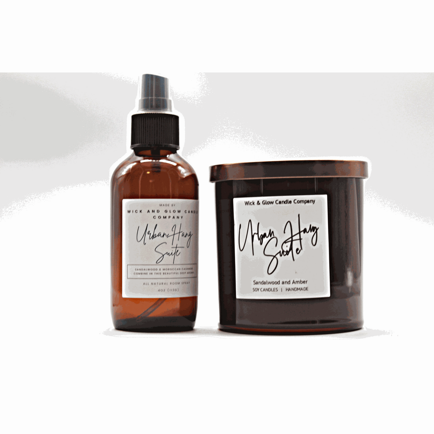 Urban Hang Suite -Sandalwood and Amber Room Spray and Candle