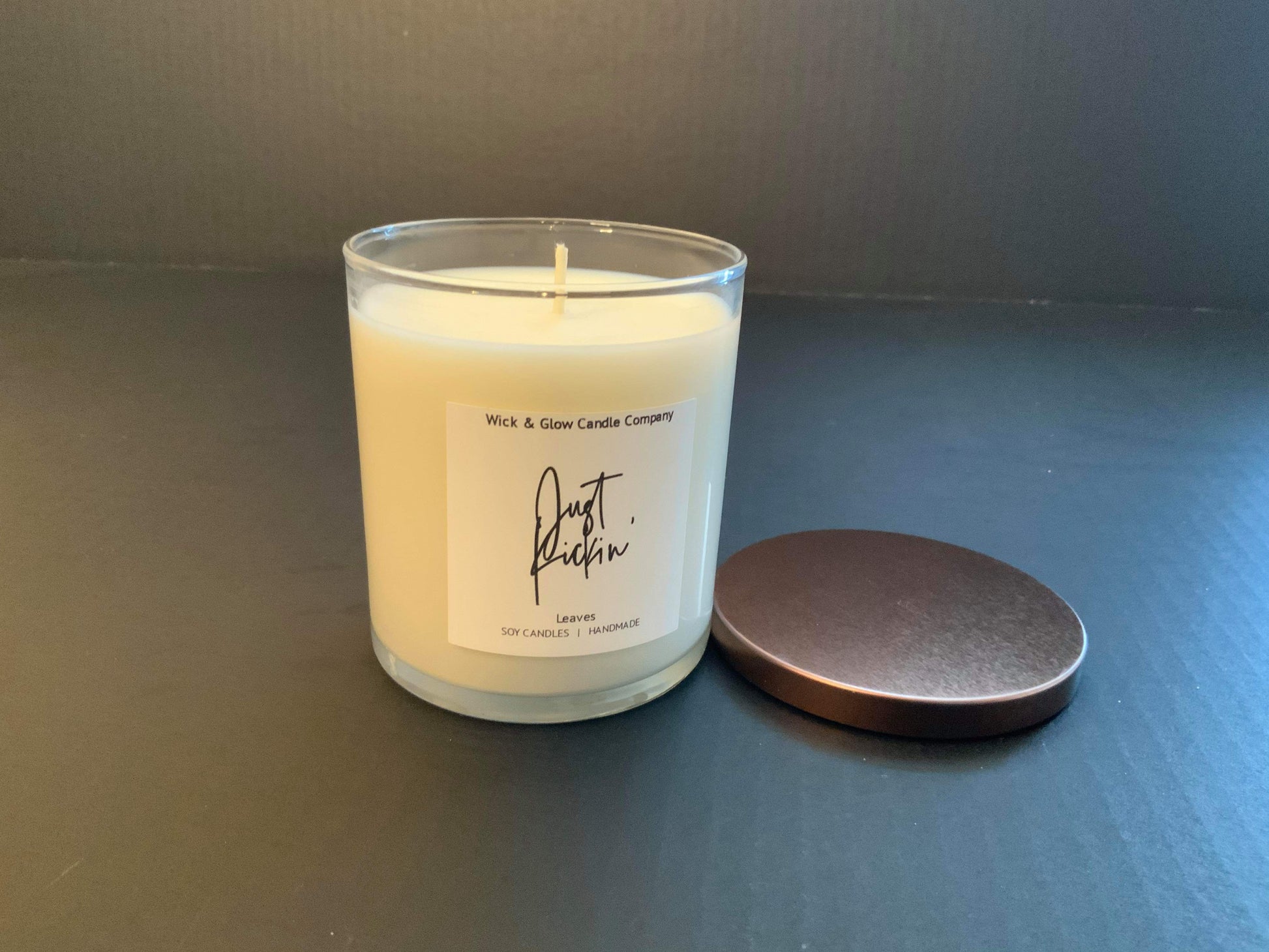 Just Kickin' -Fresh Leaves Luxury Scented Candle - The Wick and Glow Candle Company